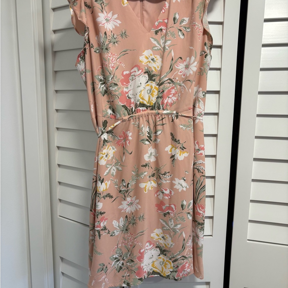 LOFT Floral Blush Mini Dress